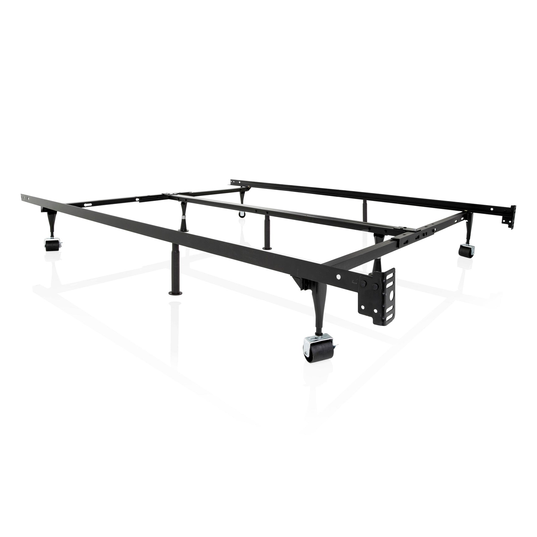 Universal Black Bed Frame w/ Rug Rollers - Ornate Home