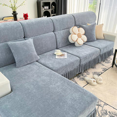 Universal Elastic Skirt Sofa Slipcover, Stretch Sofa Cushion Cover For Bedroom Office Living Room - Ornate Home