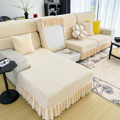 Universal Elastic Skirt Sofa Slipcover, Stretch Sofa Cushion Cover For Bedroom Office Living Room - Ornate Home