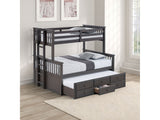 University Stain Gray Twin/Full Bunk Bed - Ornate Home