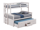 University White Twin/Full Bunk Bed - Ornate Home