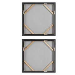 Unpredictable Hand Gold/White Painted Canvases (Set of 2) - Ornate Home