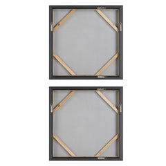 Unpredictable Hand Gold/White Painted Canvases (Set of 2) - Ornate Home