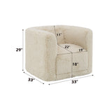 Upendo Beige Chair W/Swivel - Ornate Home