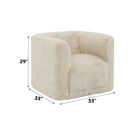 Upendo Beige Chair W/Swivel - Ornate Home