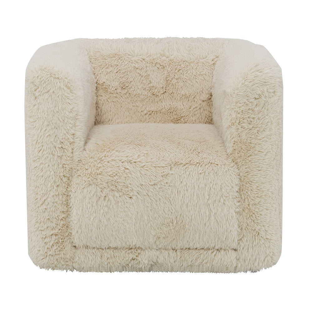 Upendo Beige Chair W/Swivel - Ornate Home