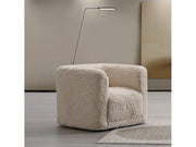 Upendo Beige Chair W/Swivel - Ornate Home