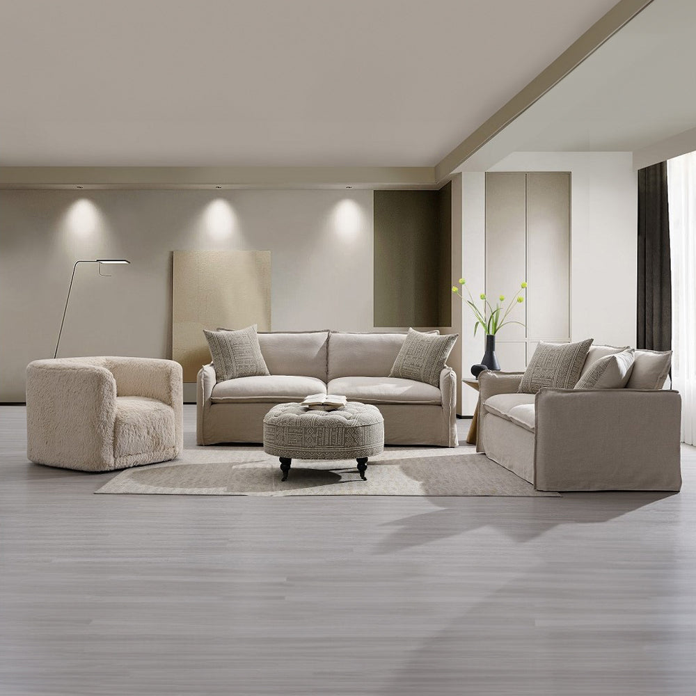 Upendo Ottoman W/Caster - Ornate Home