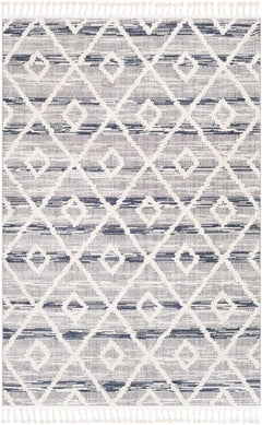 Upham High/Low Pile Rug with Tassels - Clearance - Ornate Home