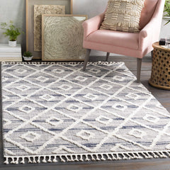 Upham High/Low Pile Rug with Tassels - Clearance - Ornate Home