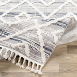 Upham High/Low Pile Rug with Tassels - Clearance - Ornate Home