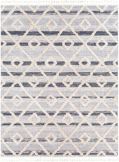 Upham High/Low Pile Rug with Tassels - Clearance - Ornate Home