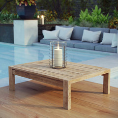 Upland Natural Outdoor Patio Wood Coffee Table - Ornate Home