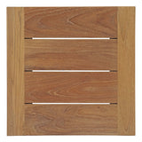 Upland Natural/White 5 Piece Outdoor Patio Teak Set - Ornate Home
