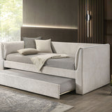 Upney Pearl White Twin Daybed w/ Trundle - Ornate Home