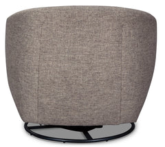 Upshur Taupe Swivel Glider Accent Chair - Ornate Home