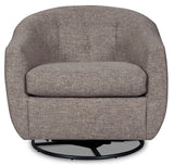 Upshur Taupe Swivel Glider Accent Chair - Ornate Home