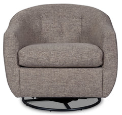 Upshur Taupe Swivel Glider Accent Chair - Ornate Home