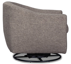 Upshur Taupe Swivel Glider Accent Chair - Ornate Home