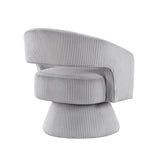 Upton Gray Swivel Chair - Ornate Home