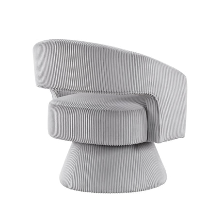 Upton Gray Swivel Chair - Ornate Home