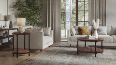 Urban Brown Nature Round Chairside Table - Ornate Home