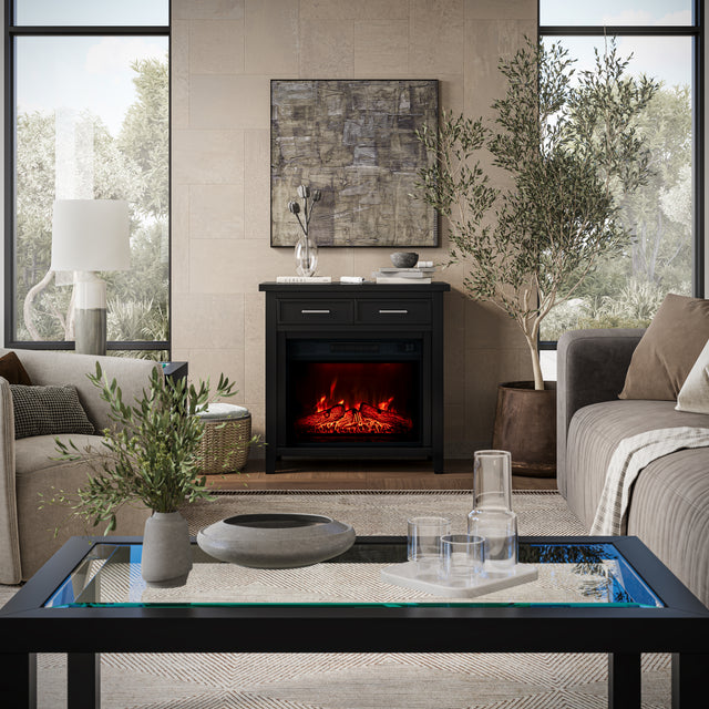 Urban Icon Black 32 Fireplace - Ornate Home