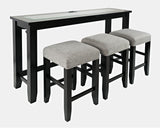 Urban Icon Black 4pc Sofa Console - Ornate Home
