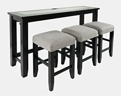 Urban Icon Black 4pc Sofa Console - Ornate Home