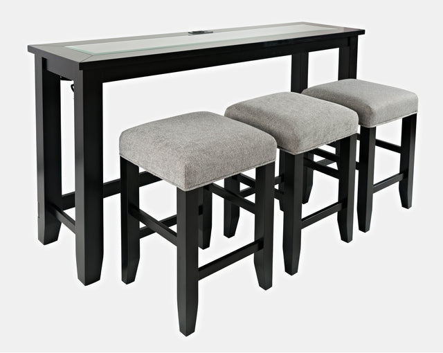 Urban Icon Black 4pc Sofa Console - Ornate Home