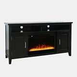 Urban Icon Black 60 Fireplace w/ Crystal Display - Ornate Home