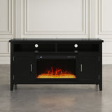 Urban Icon Black 60 Fireplace with Crystal Display - Ornate Home