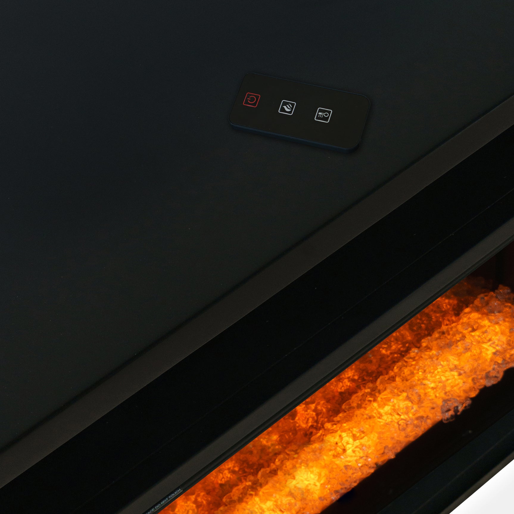Urban Icon Black 60 Fireplace with Crystal Display - Ornate Home