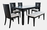 Urban Icon Black Ext Dining Table w/ 4 Chairs, Bench - Ornate Home