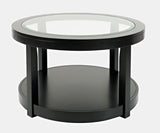Urban Icon Black Round Cocktail Table - Ornate Home