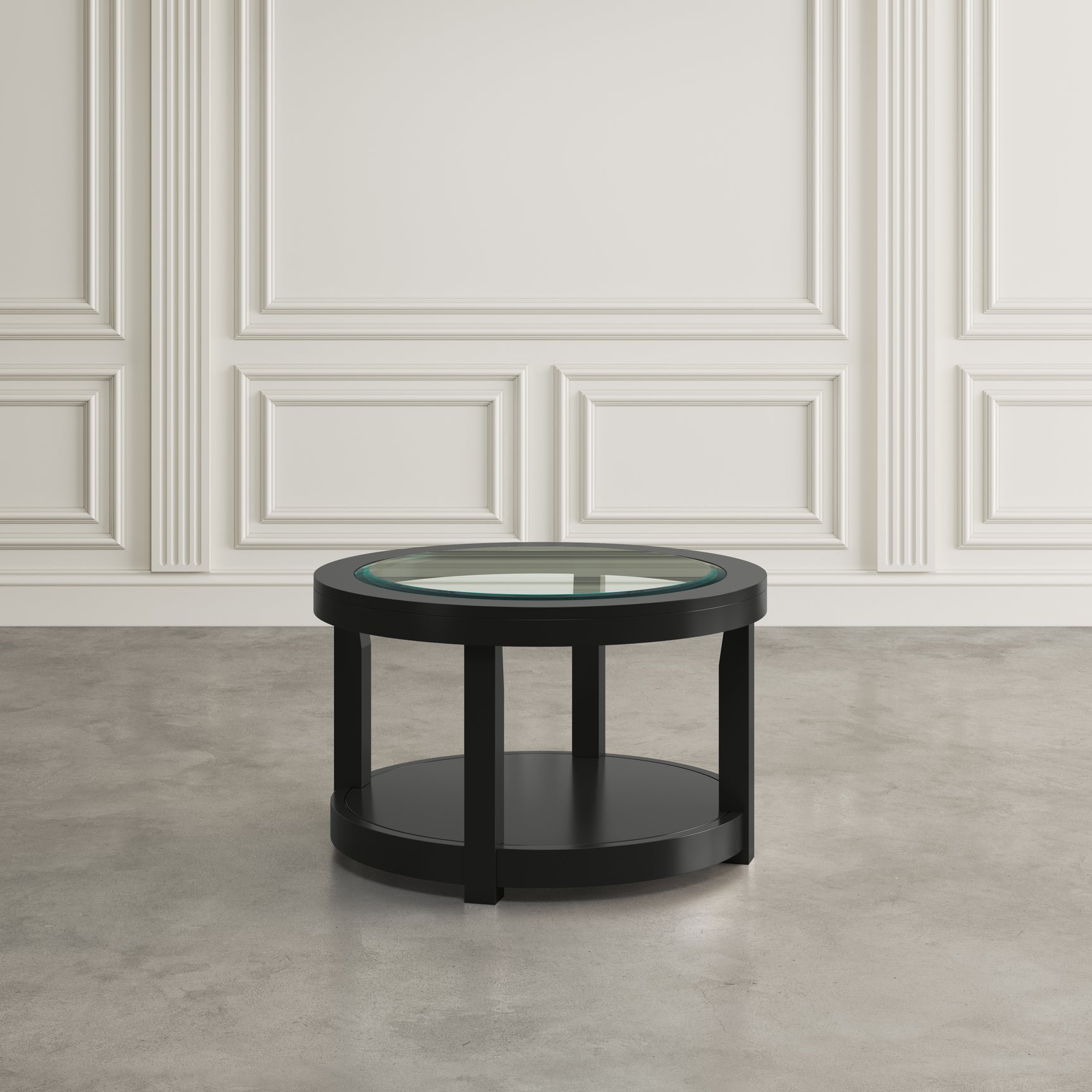Urban Icon Black Round Cocktail Table - Ornate Home