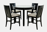 Urban Icon Black Round Counter Table w/ 4 Stools - Ornate Home