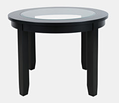 Urban Icon Black Round Dining Table w/ 4 Chairs - Ornate Home