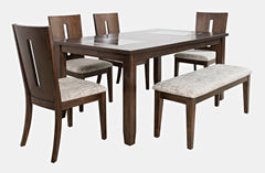 Urban Icon Merlot Ext Dining Table w/ 4 Chairs, Bench - Ornate Home