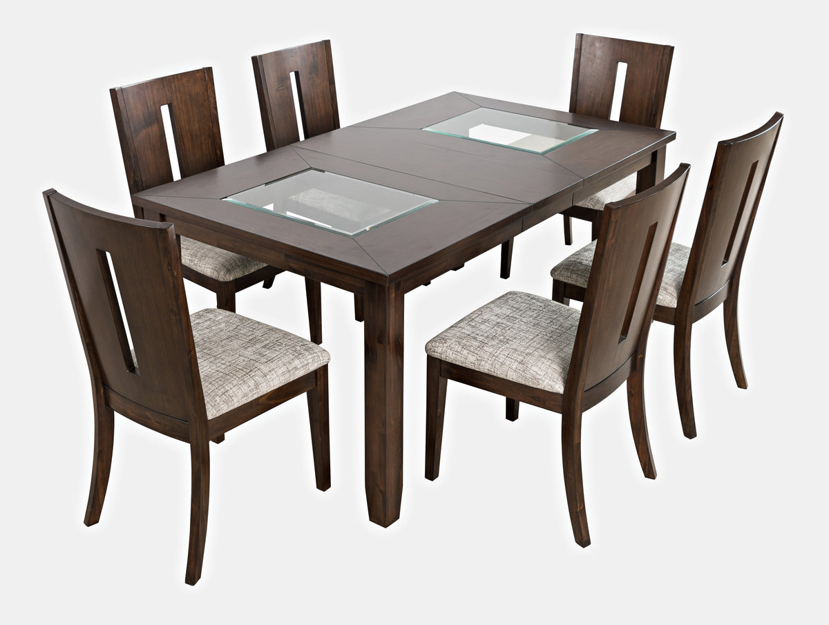 Urban Icon Merlot Rect. Ext Dining Table w/ 6 Chairs - Ornate Home