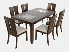 Urban Icon Merlot Rect. Ext Dining Table w/ 6 Chairs - Ornate Home