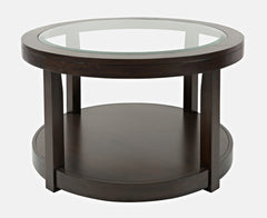Urban Icon Merlot Round Castered Cocktail Table - Ornate Home