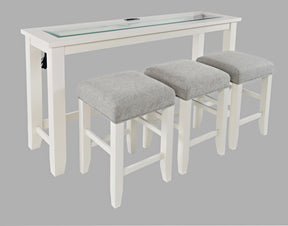 Urban Icon White 4pc Sofa Console - Ornate Home