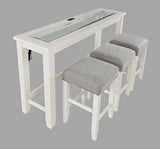 Urban Icon White 4pc Sofa Console - Ornate Home