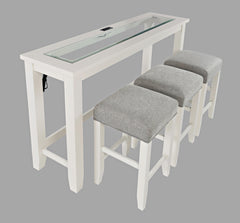 Urban Icon White 4pc Sofa Console - Ornate Home