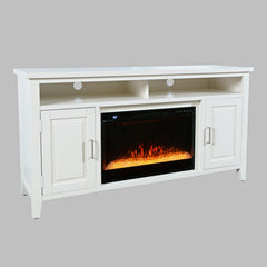 Urban Icon White 60 Fireplace w/ Crystal Display - Ornate Home