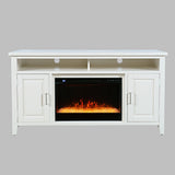 Urban Icon White 60 Fireplace with Crystal Display - Ornate Home