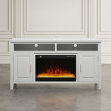 Urban Icon White 60 Fireplace with Crystal Display - Ornate Home