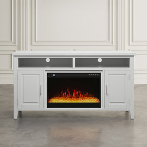 Urban Icon White 60 Fireplace with Crystal Display - Ornate Home