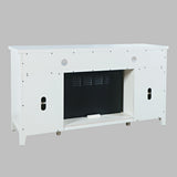 Urban Icon White 60 Fireplace with Crystal Display - Ornate Home